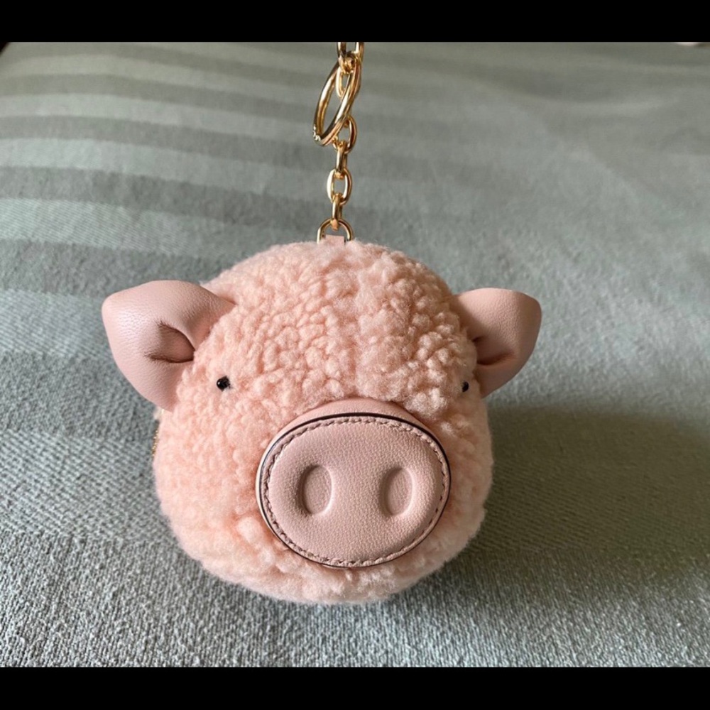 Tory Burch Shearling Pig Pom